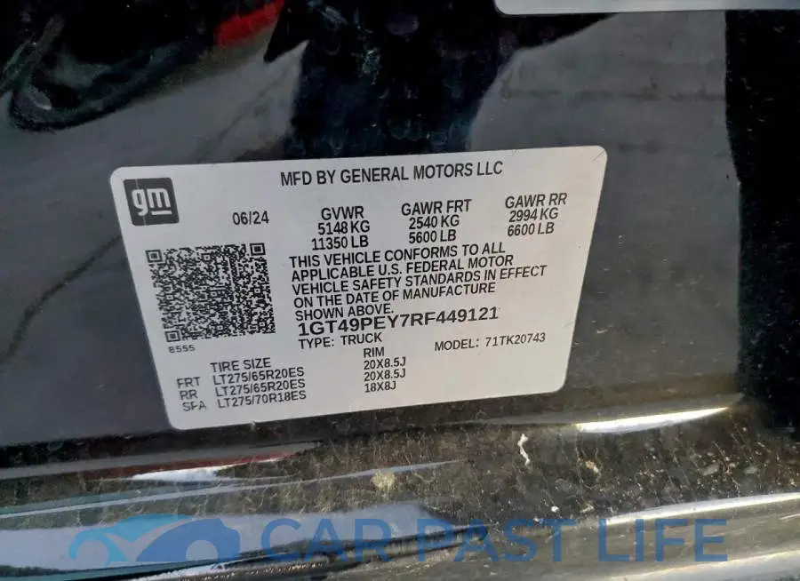 1GT49PEY7RF449121# 12
