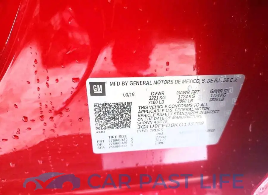 3GTU9FED8KG148708# 13