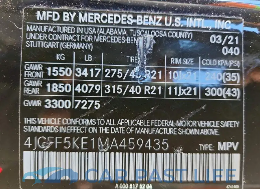 4JGFF5KE1MA459435# 14