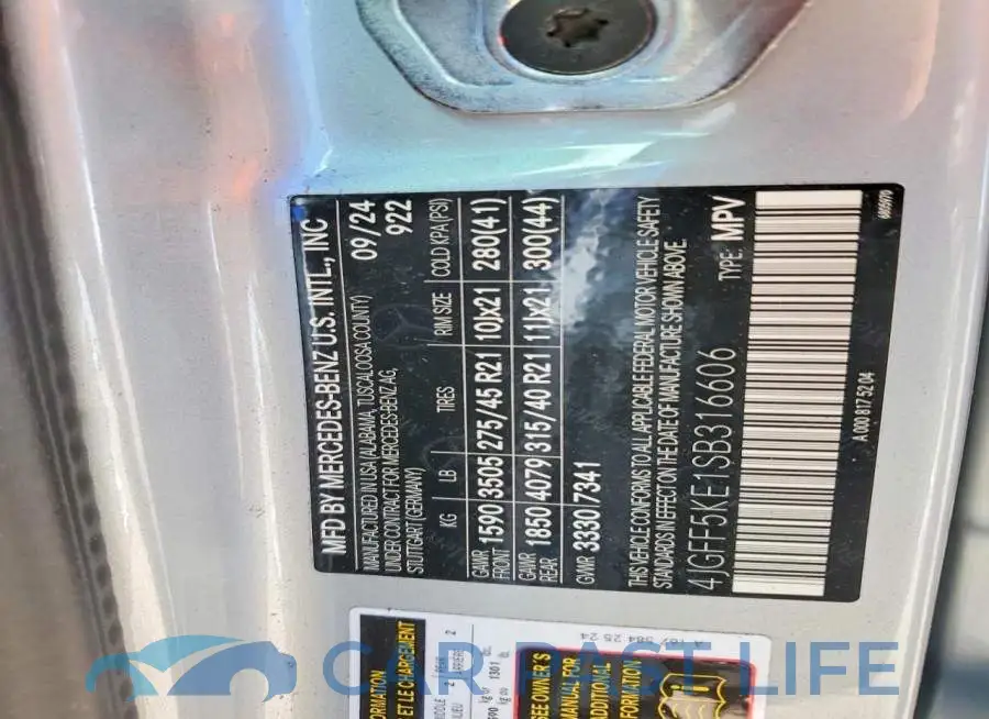 4JGFF5KE1SB316606# 12