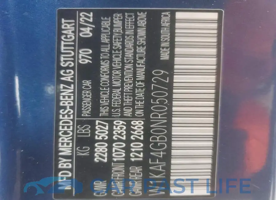 W1KAF4GB0NR050729# 12
