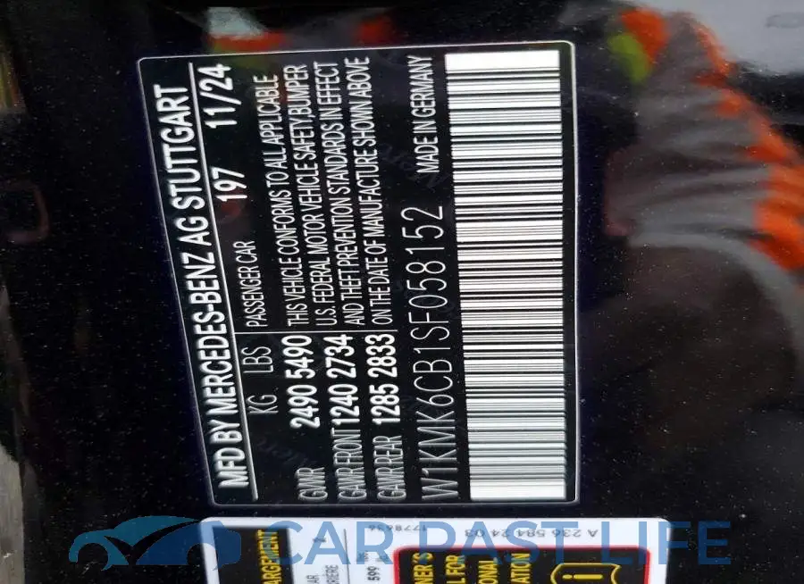 W1KMK6CB1SF058152# 12