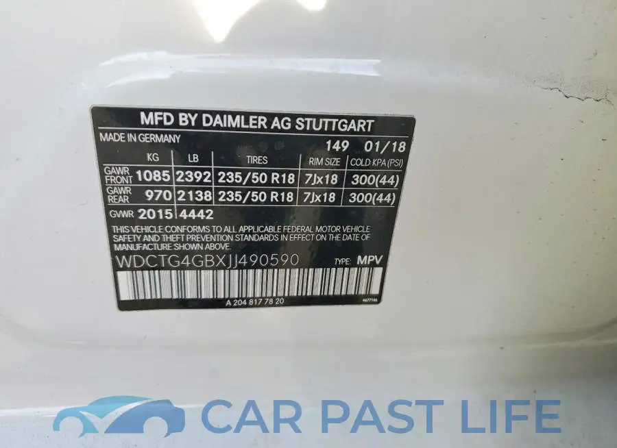 WDCTG4GBXJJ490590# 13