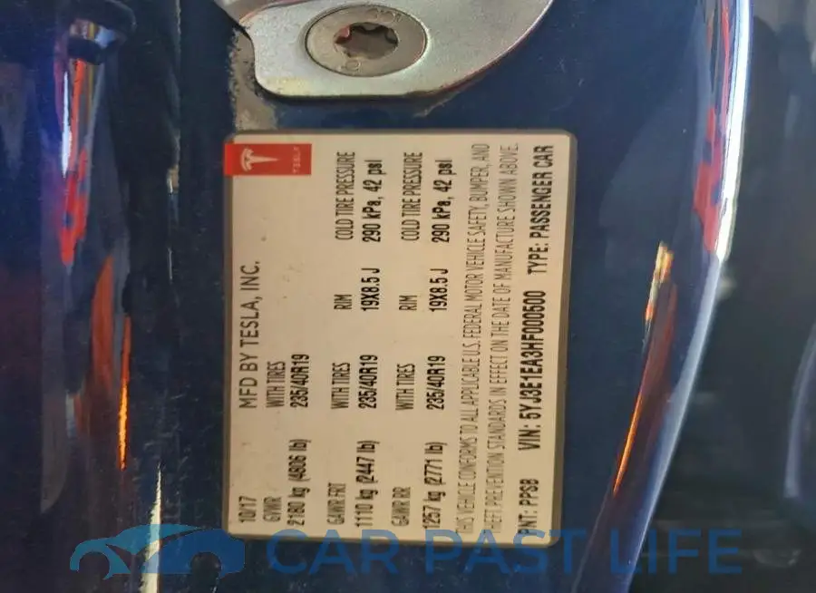 5YJ3E1EA3HF000500# 12