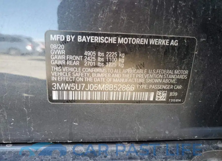 3MW5U7J05M8B52866# 12
