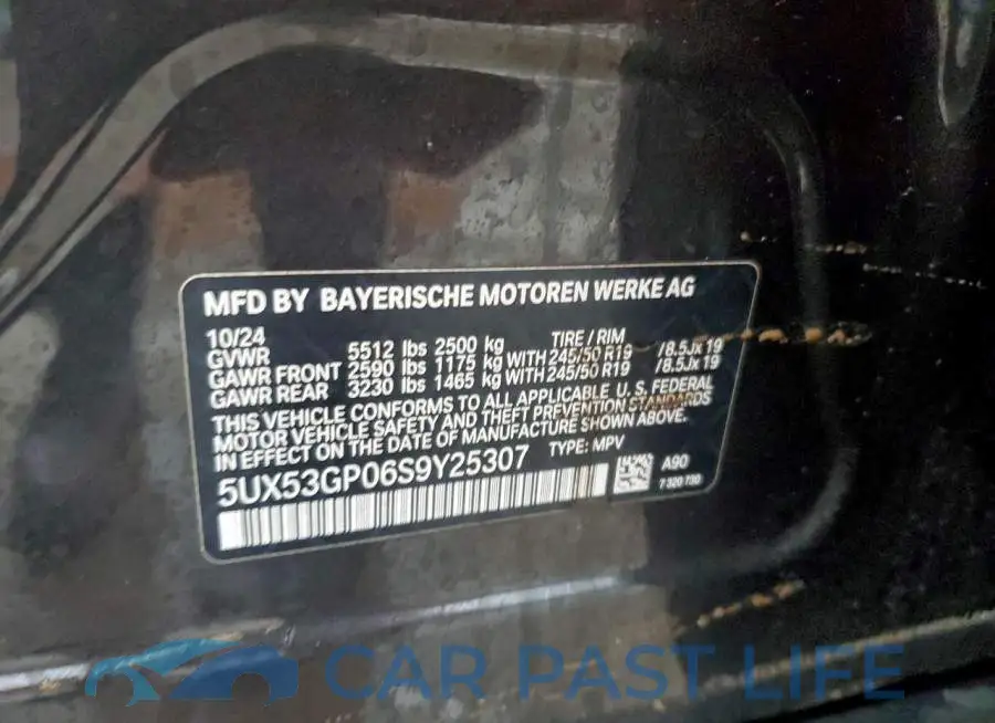 5UX53GP06S9Y25307# 13