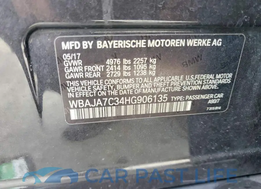 WBAJA7C34HG906135# 12