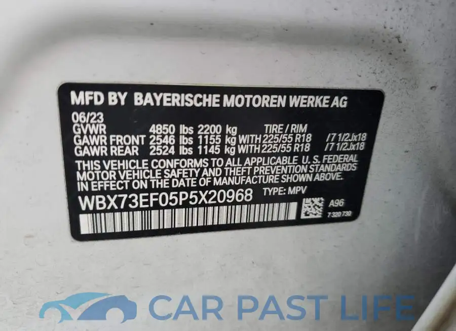 WBX73EF05P5X20968# 13