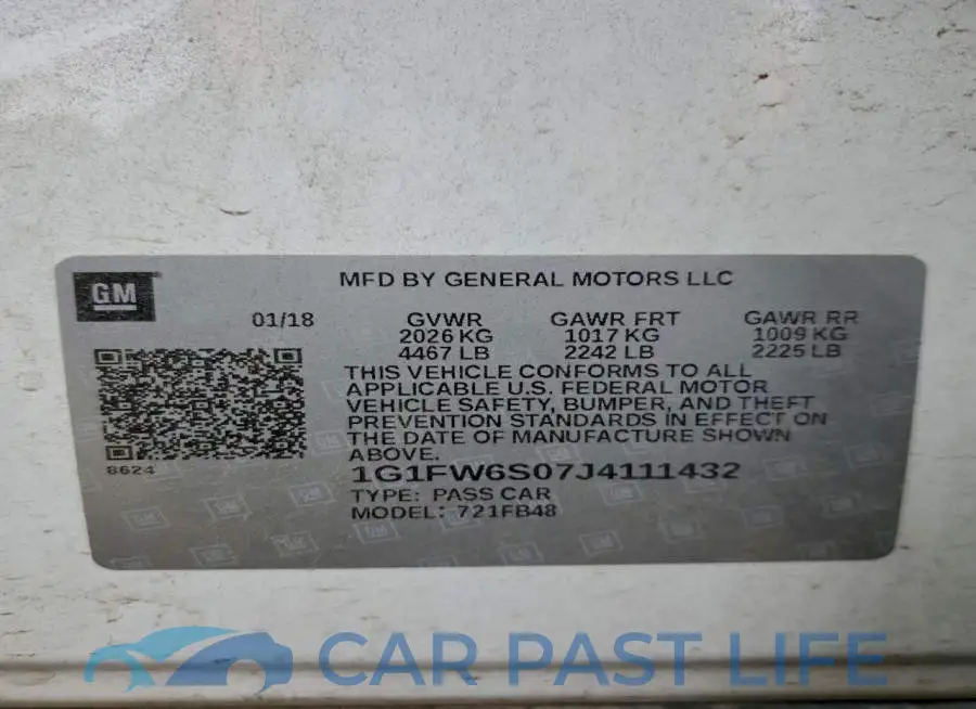 1G1FW6S07J4111432# 10
