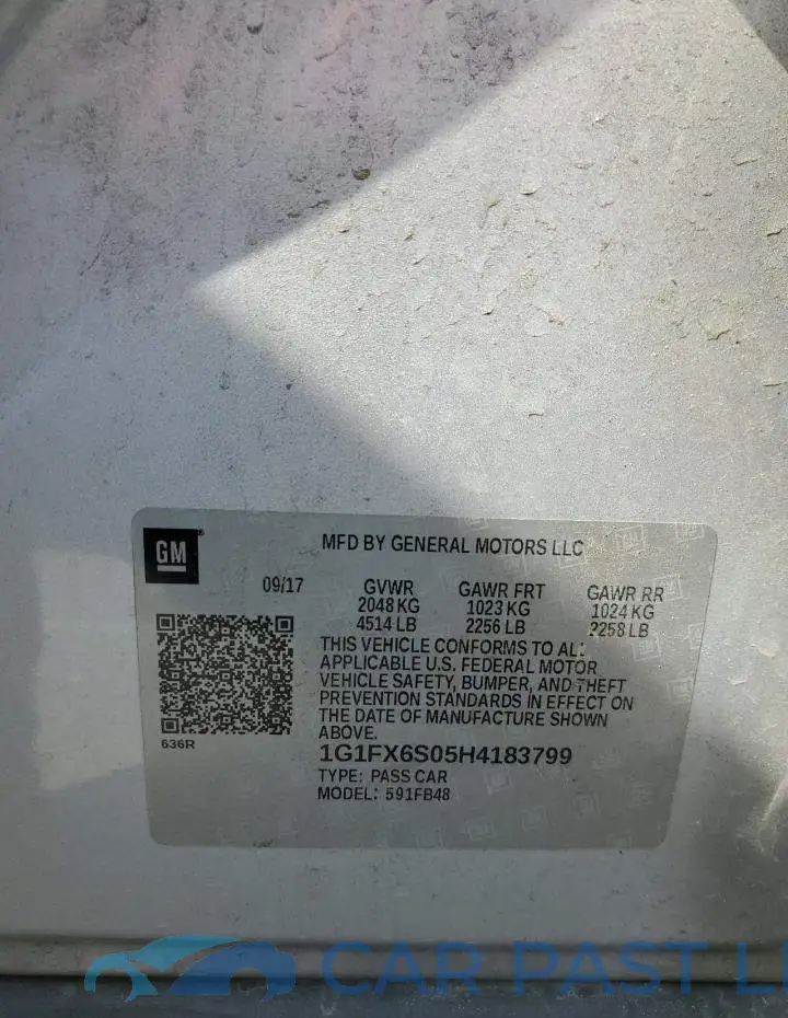 1G1FX6S05H4183799# 13