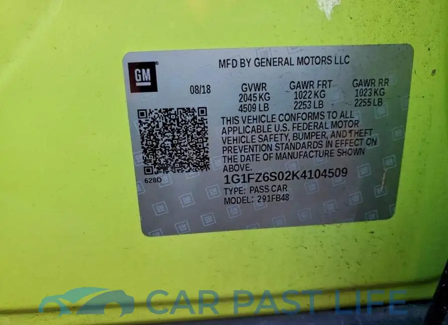 1G1FZ6S02K4104509# 13