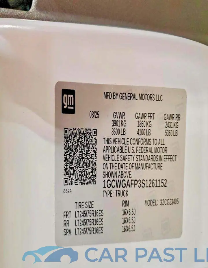 1GCWGAFP3S1261152# 13