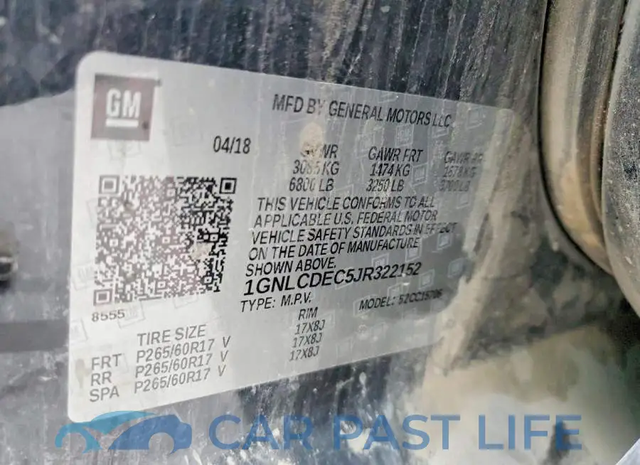 1GNLCDEC5JR322152# 13