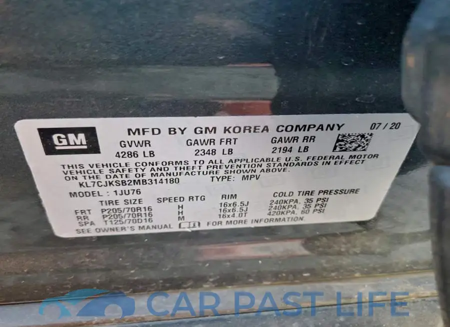KL7CJKSB2MB314180# 13