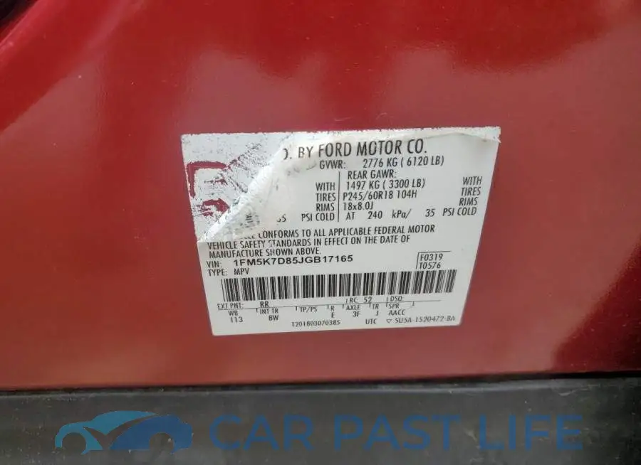 1FM5K7D85JGB17165# 13