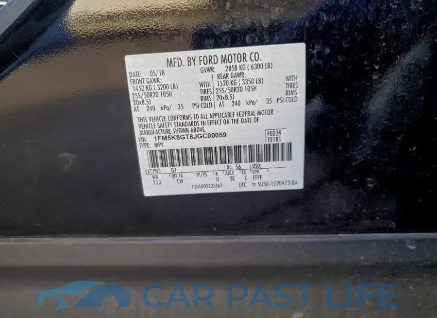 1FM5K8GT8JGC00059# 13
