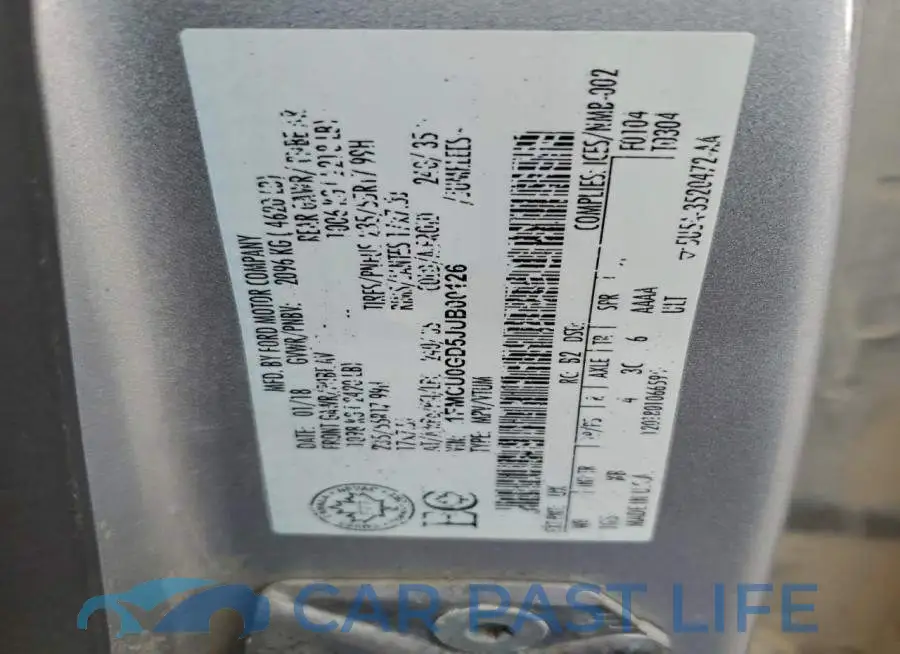 1FMCU0GD5JUB00126# 13