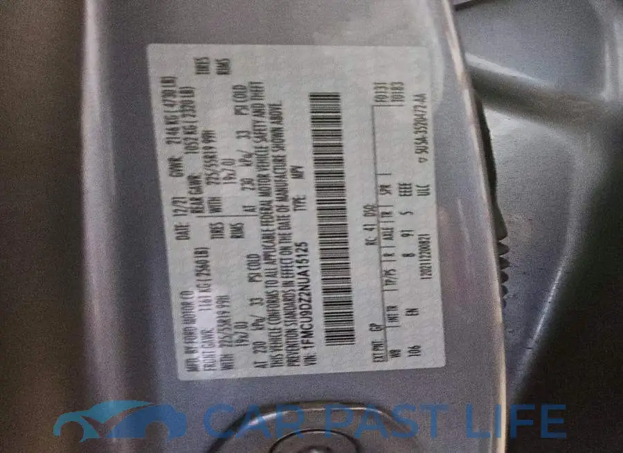 1FMCU9DZ2NUA15125# 12