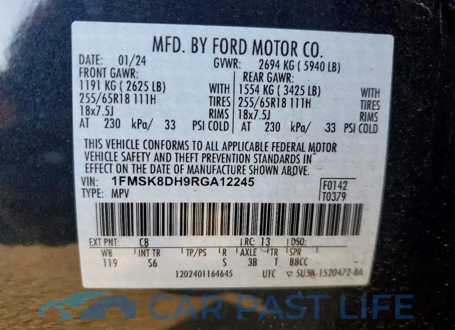 1FMSK8DH9RGA12245# 13
