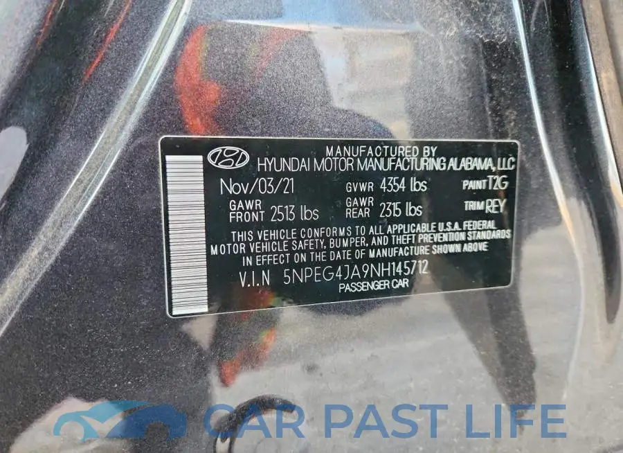 5NPEG4JA9NH145712# 12