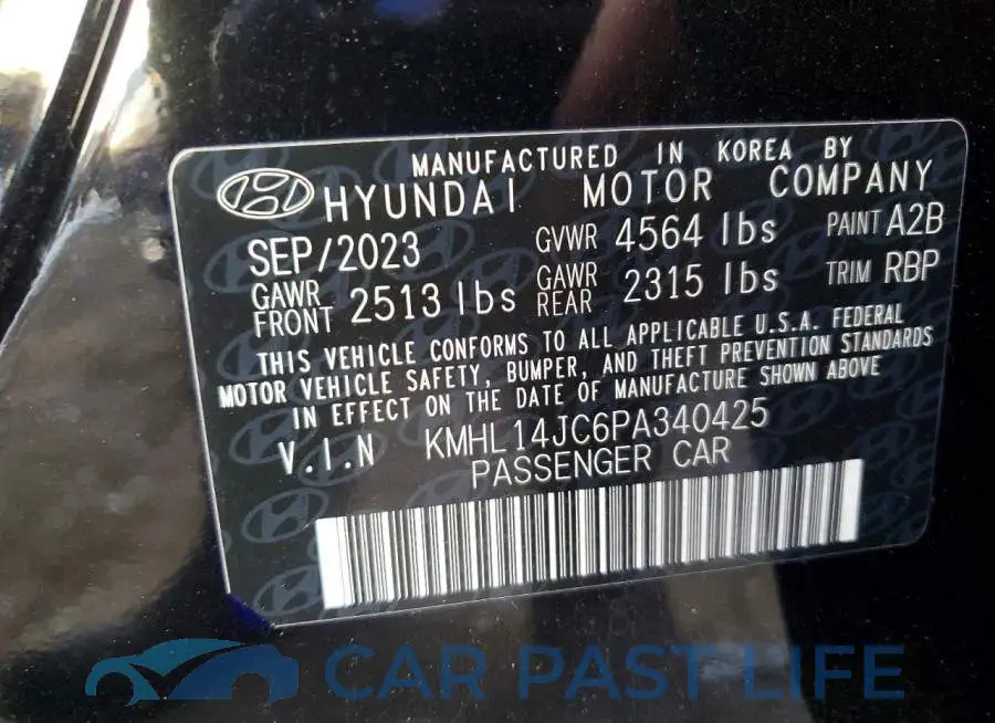 KMHL14JC6PA340425# 13