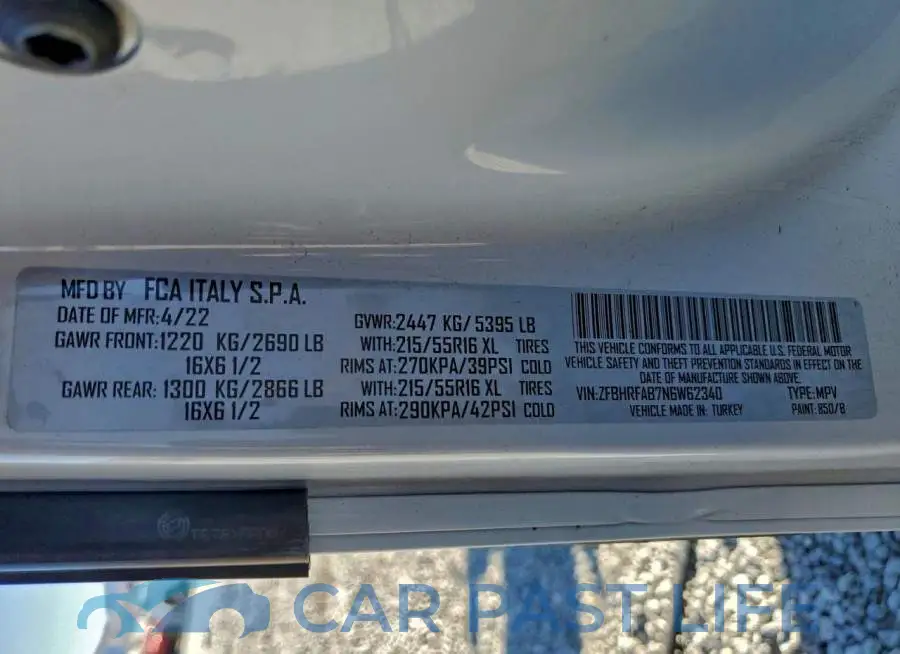 ZFBHRFAB7N6W62340# 13