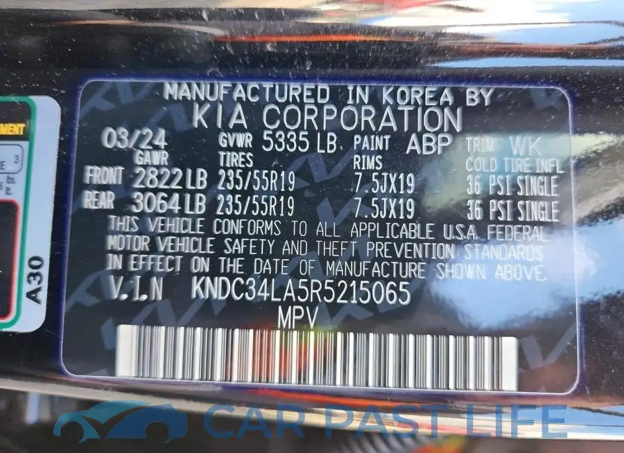KNDC34LA5R5215065# 12