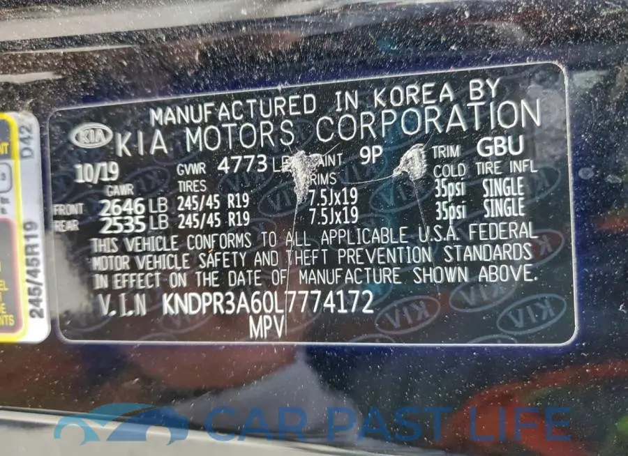 KNDPR3A60L7774172# 12