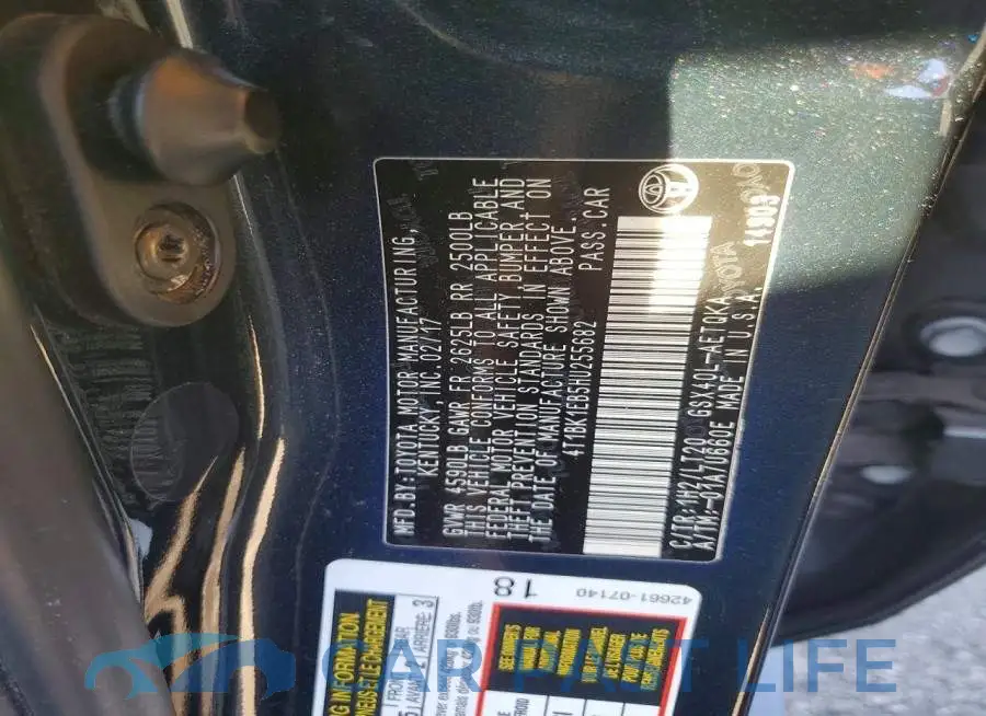 4T1BK1EB5HU255682# 12