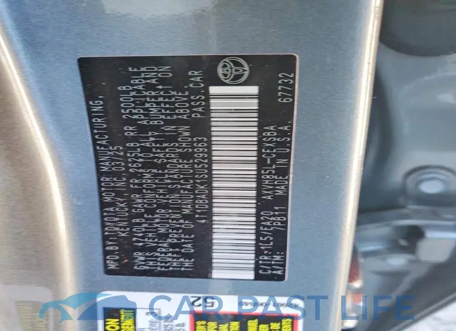4T1DBADK1SU529963# 12