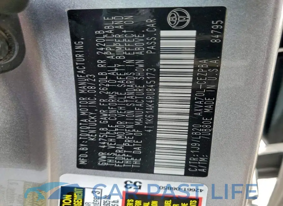 4T1K61AK4RU845173# 13
