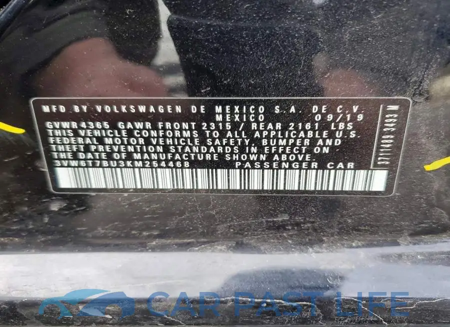 3VW6T7BU3KM254468# 12