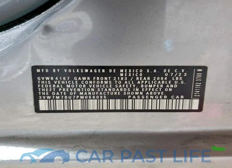 3VW7M7BU7PM056095# 12