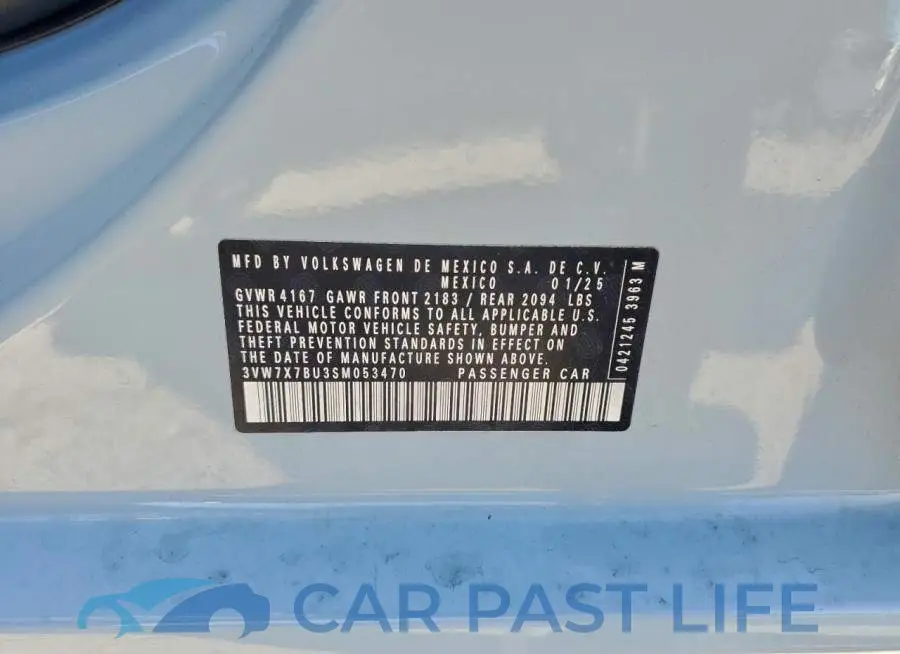 3VW7X7BU3SM053470# 13