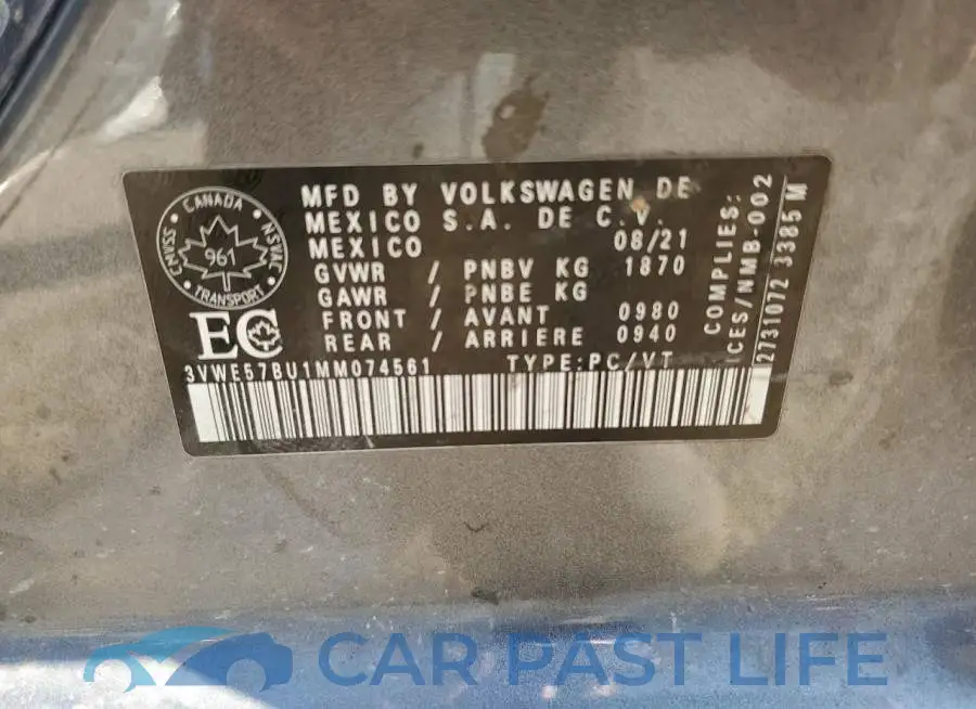 3VWE57BU1MM074561# 13