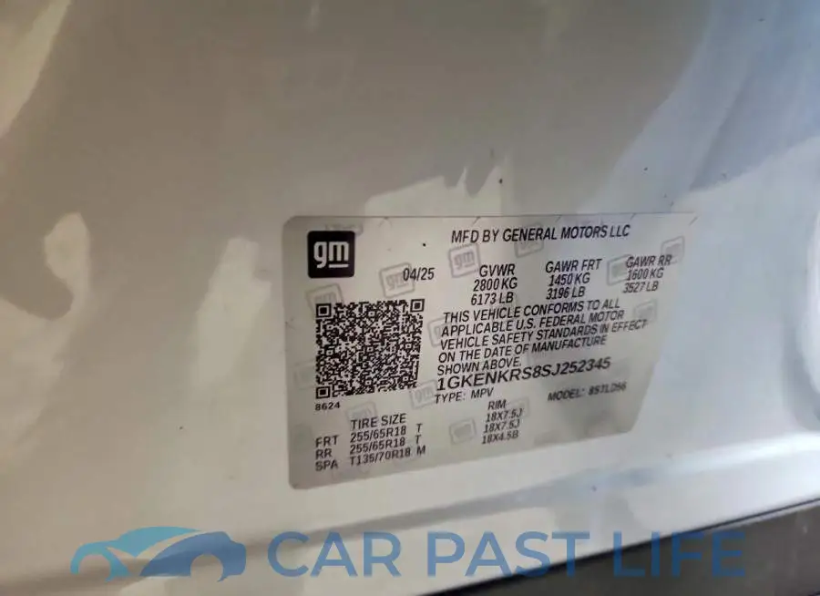 1GKENKRS8SJ252345# 14