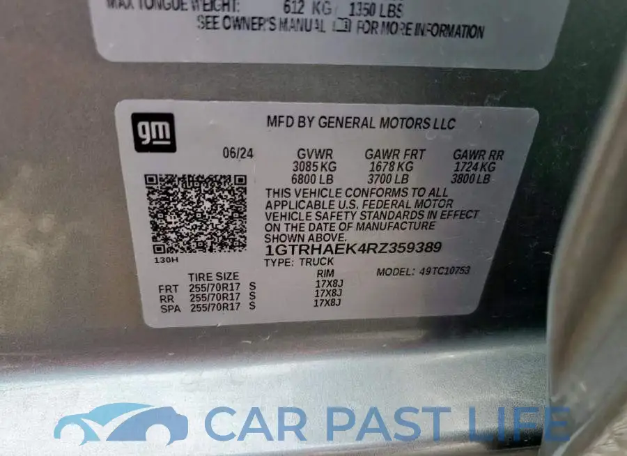 1GTRHAEK4RZ359389# 13
