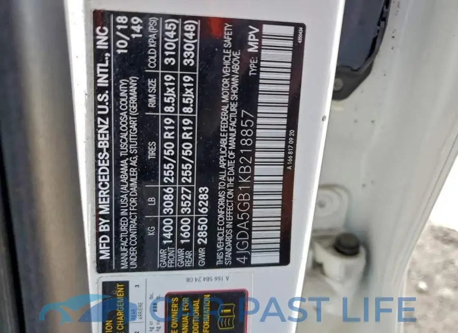 4JGDA5GB1KB218857# 12