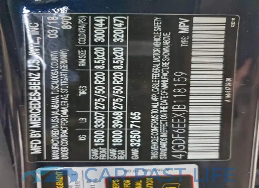 4JGDF6EEXJB118159# 13