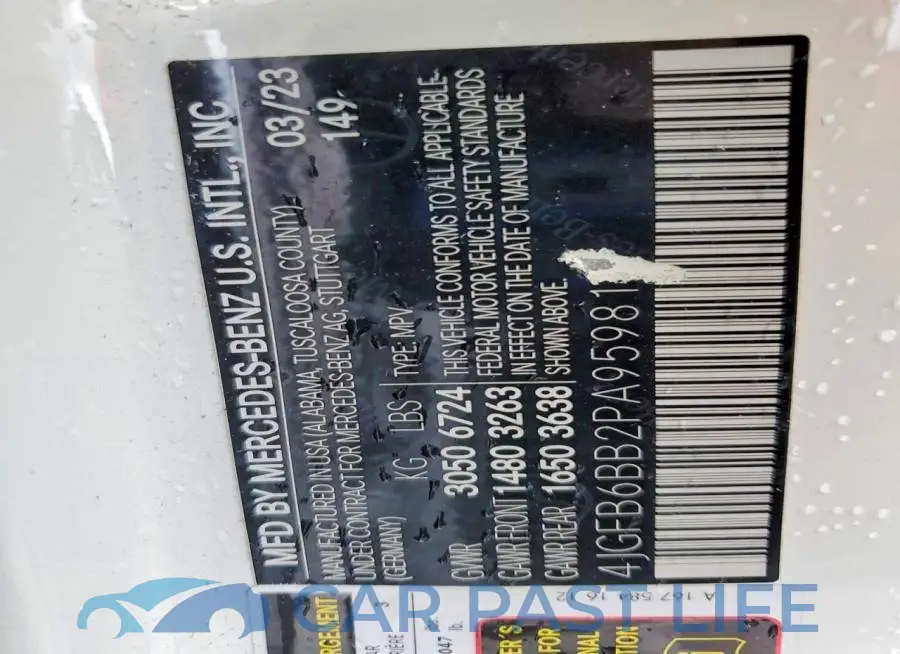 4JGFB6BB2PA959812# 12