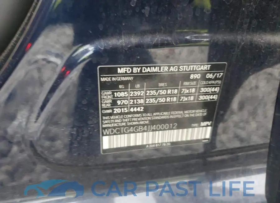 WDCTG4GB4JJ400012# 12
