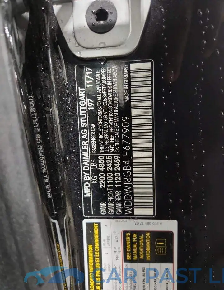 WDDWJ8GB4JF677909# 12