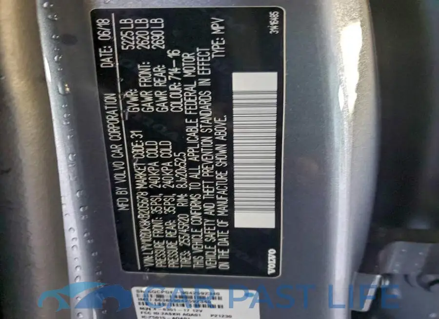 LYV102DK8KB205678# 13