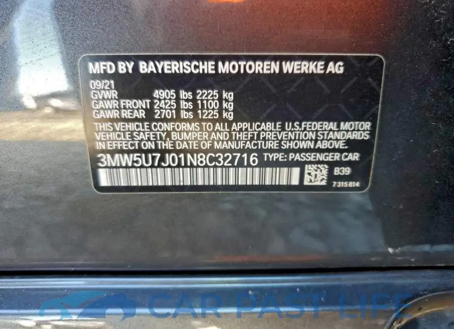 3MW5U7J01N8C32716# 12