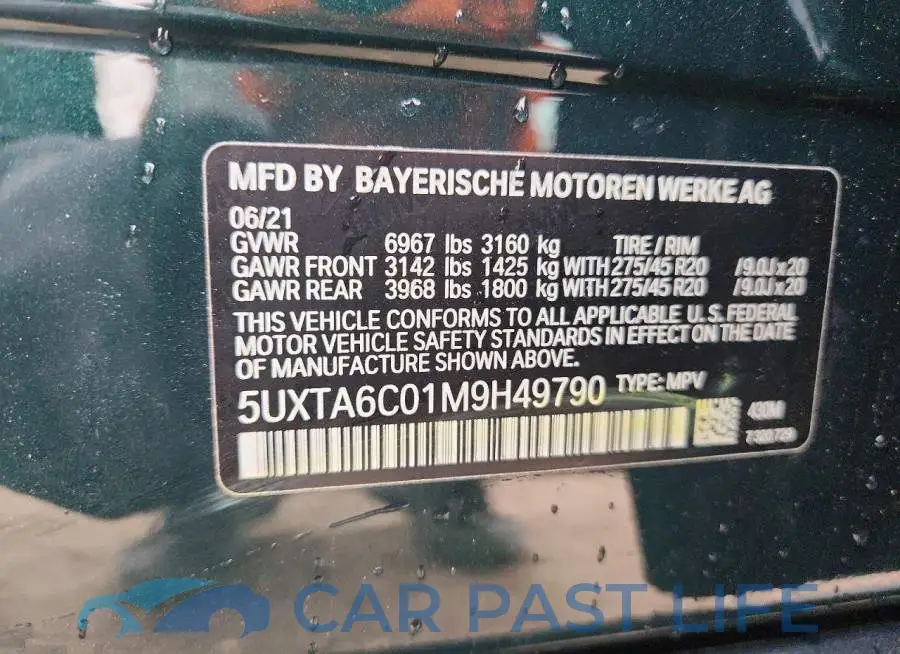 5UXTA6C01M9H49790# 13