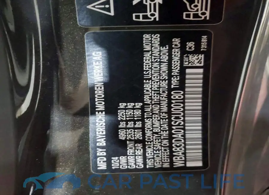 WBA83DA01SCU00180# 12