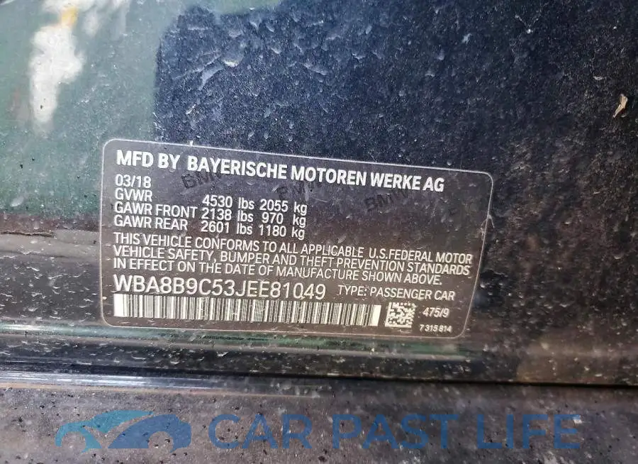 WBA8B9C53JEE81049# 12
