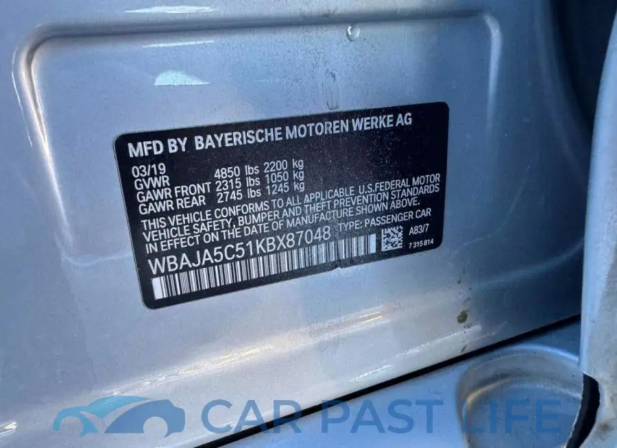 WBAJA5C51KBX87048# 10
