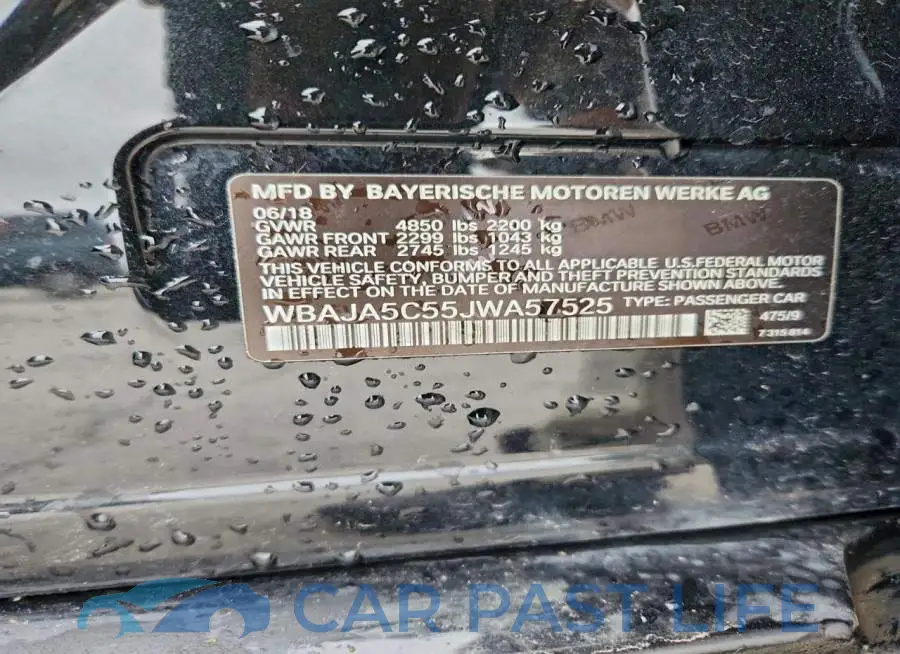 WBAJA5C55JWA57525# 12