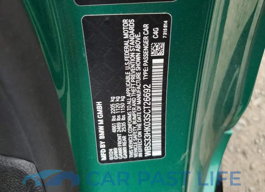 WBS33HK03SCT26692# 12